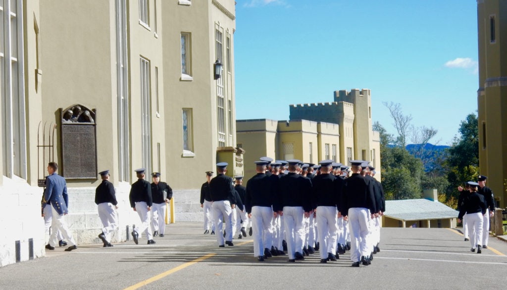 VMI Cadets marching to lunch Virginia Military Institute Lexington VA
