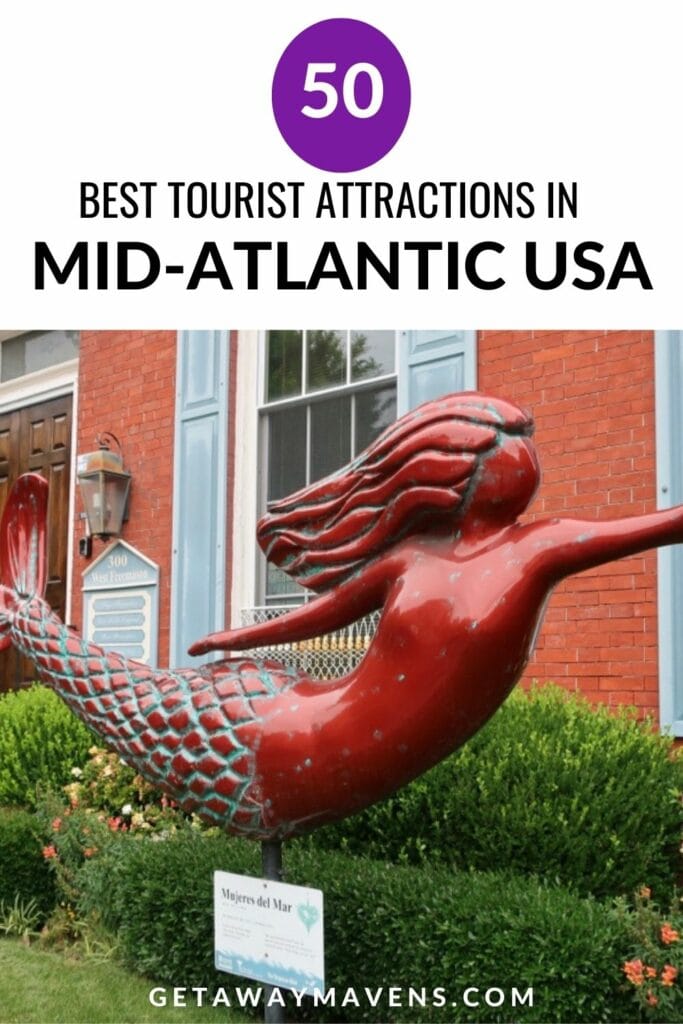 5o Tourist Attractions in Mid-Atlantic States US Pin