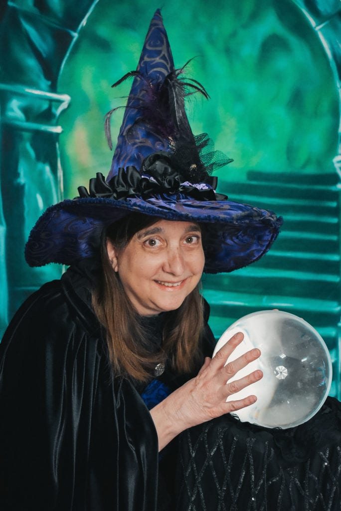 Witch Pix Customer with point hat and crystal ball