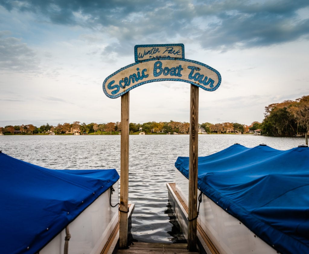 Scenic Boat Tour dock in Winter Park Florida