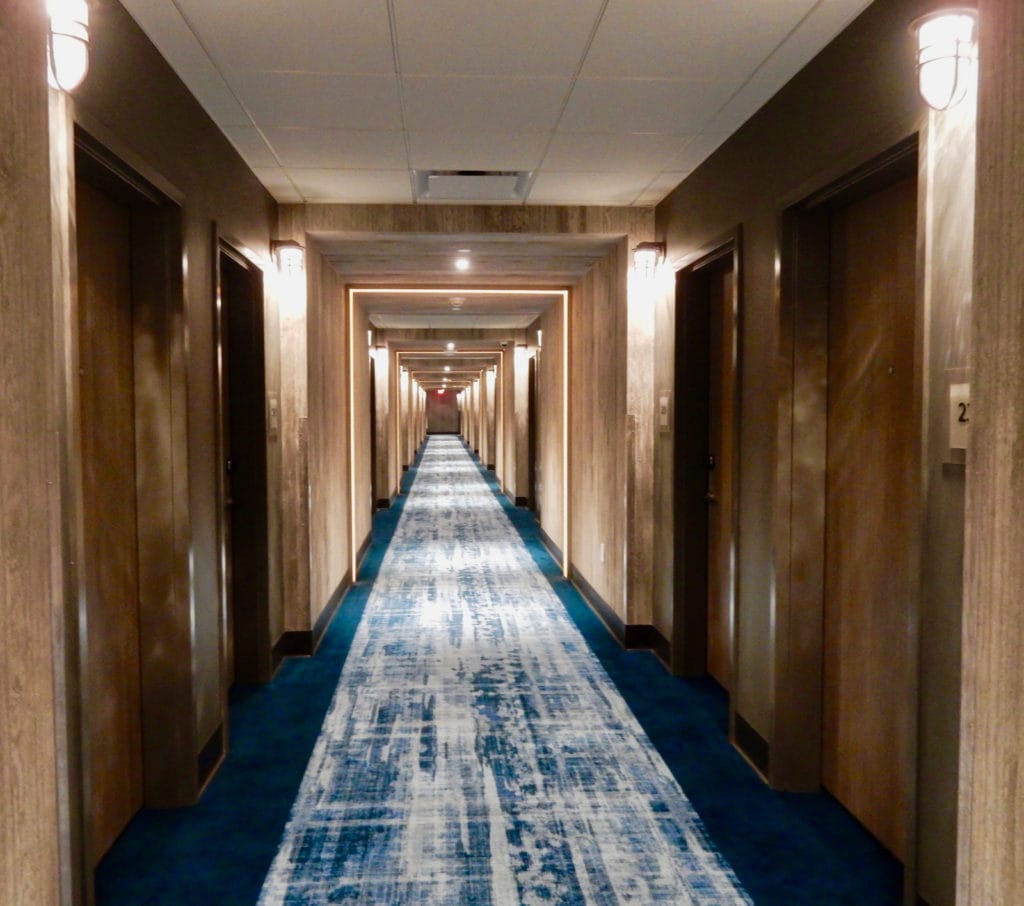 Corridor at Alder Hotel Resorts World Catskills NY