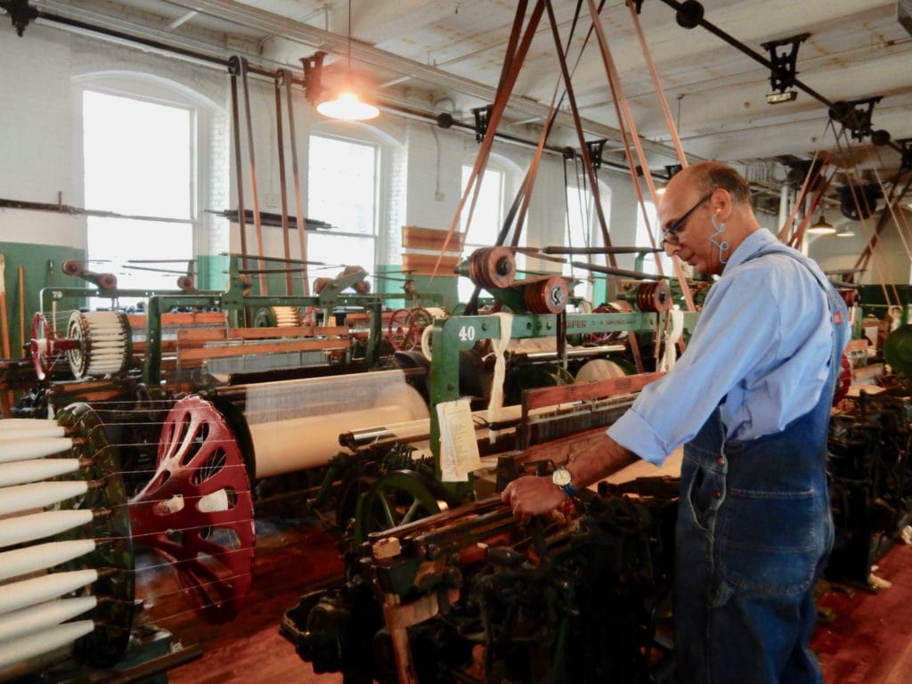 Loom mechanic, Juan Viera, Lowell National Historical Park MA