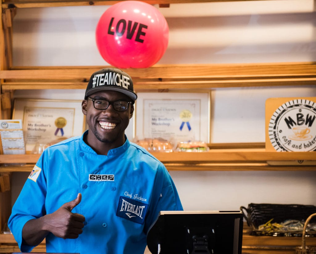 Chef Julian Jackson at My Brothers Workshop Bakery in St Thomas USVI