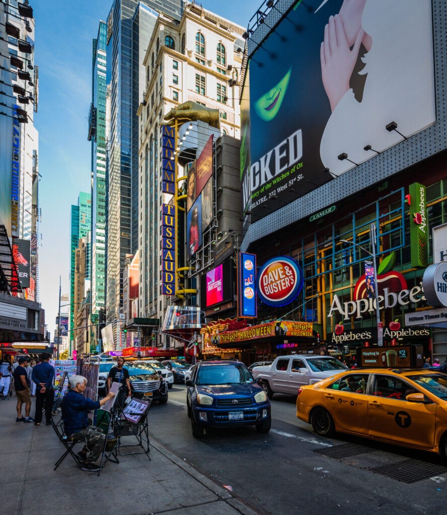 Billboard for Wicked Broadway Show tickets in New York City