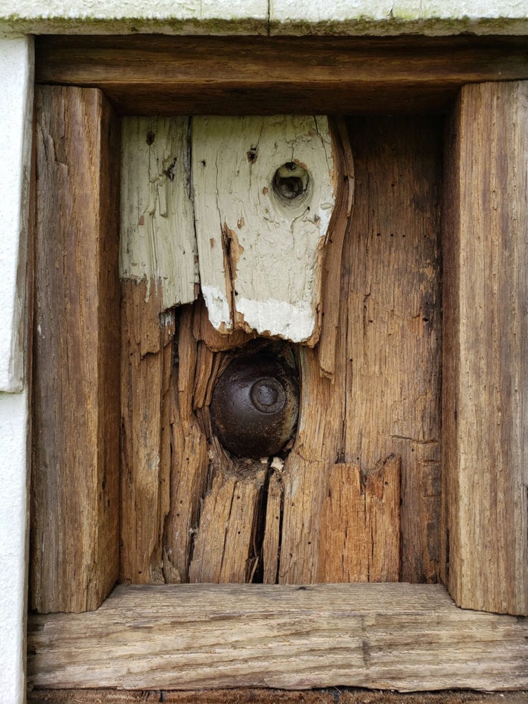 The famous Keeler Tavern Cannonball, Ridgefield CT