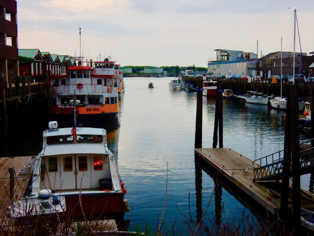 Portland Maine Waterfront at dusk