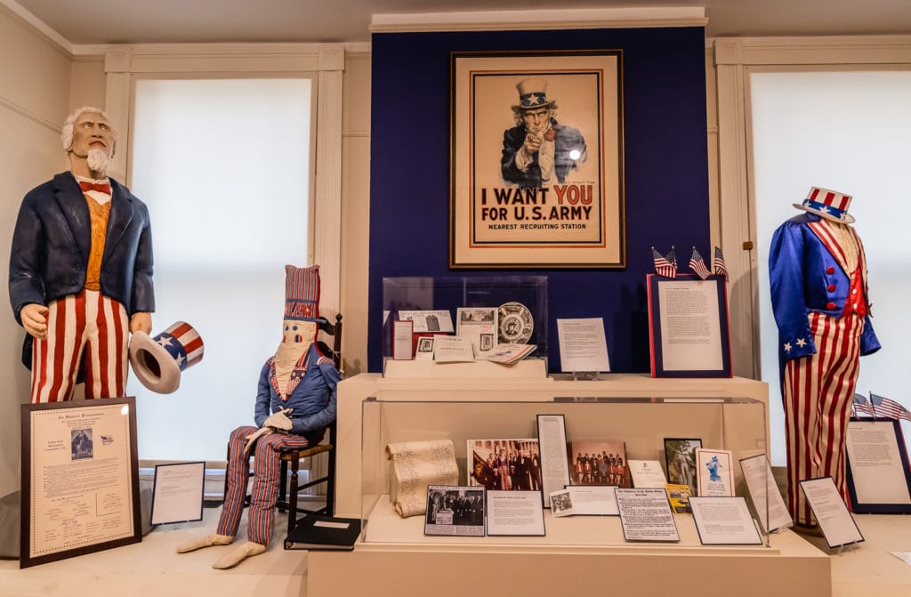 Uncle Sam Display at Rensselaer County Historical Society in Troy NY.