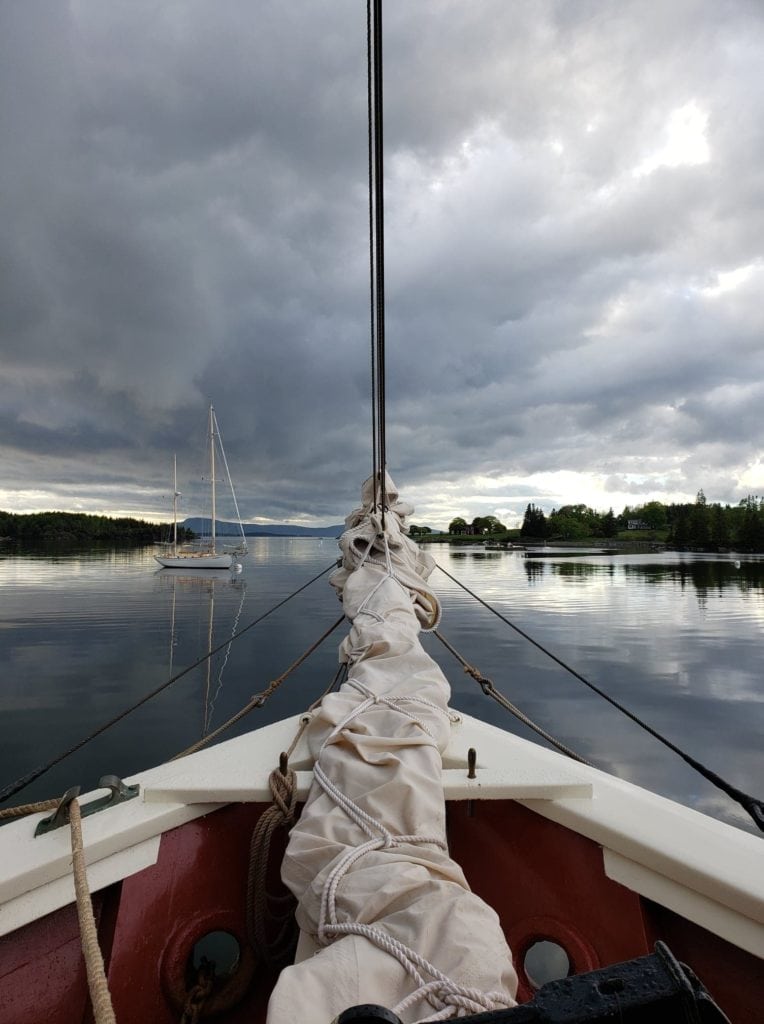 Schooner Stephen Taber on Penboscot Bay in Maine