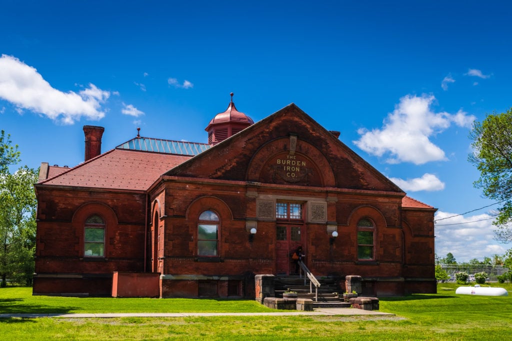 Exterior of the Burden Ironworks Museum in Troy NY.