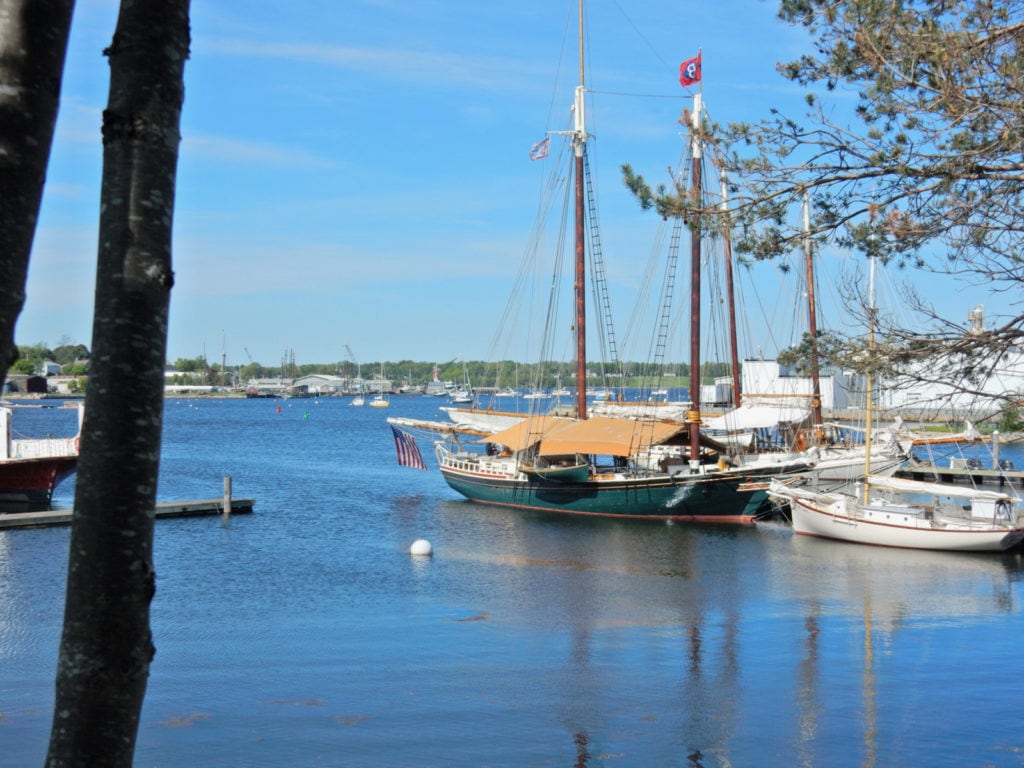 Stephen Taber and Ladona at Windjammer Wharf Rockland ME