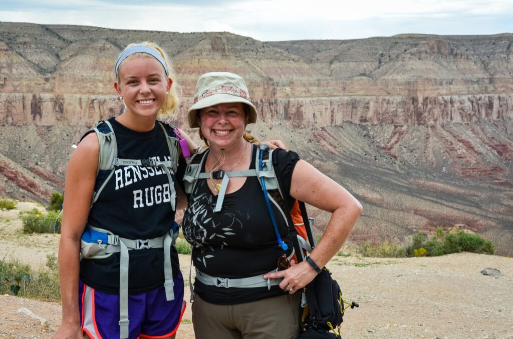 Mother and daughter reunited after hike to Havasu Falls.