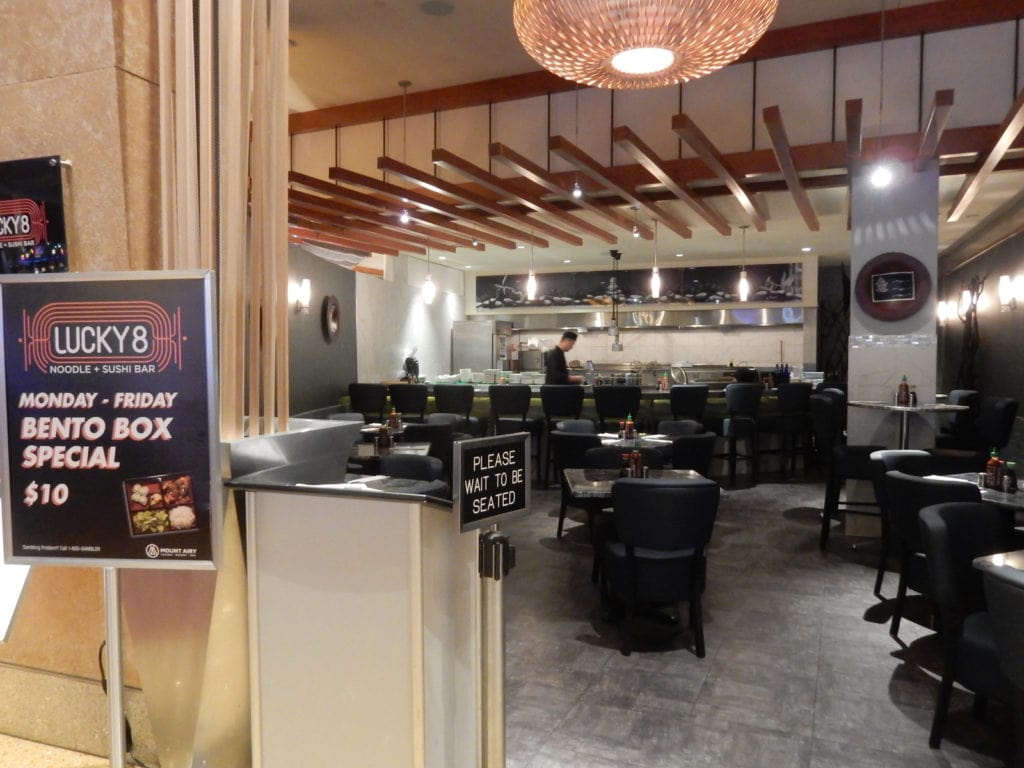 Wide view of Noodle Bar at Mount Airy Casino