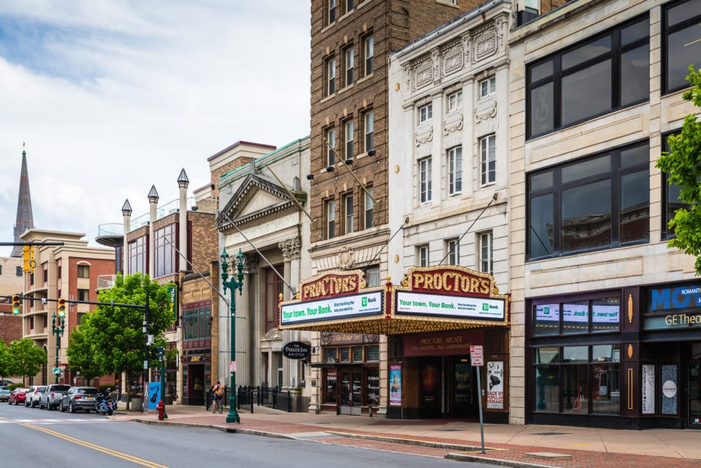 Parker Inn and Proctors Theater in Schenectady NY