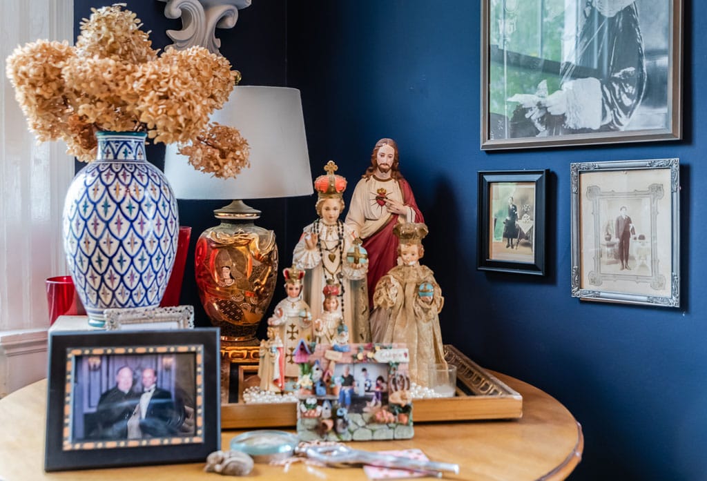 Religious icons and figurines throughout Gardner Farm Inn