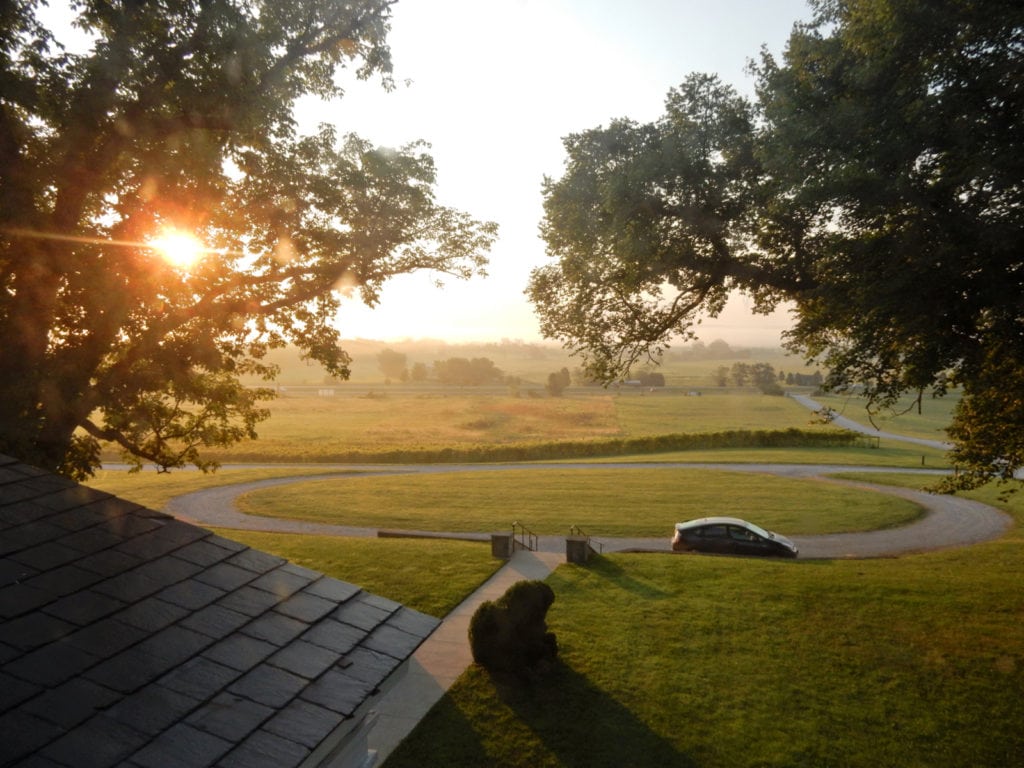 Inn at Springfield Manor Sunrise View from Room