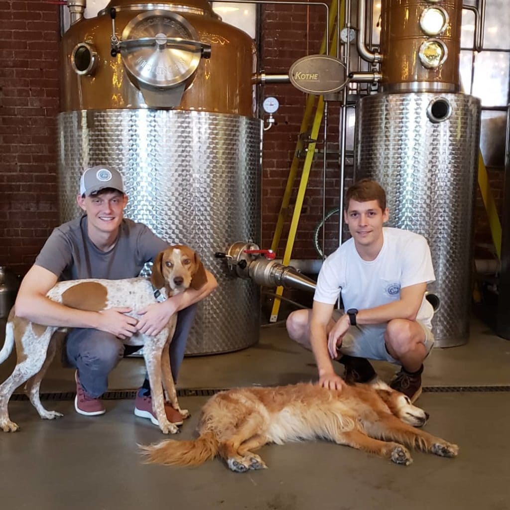 Braeden Bumpers and Tyler Hegamyer, owners, McClintock Distilling Co. Frederick MD