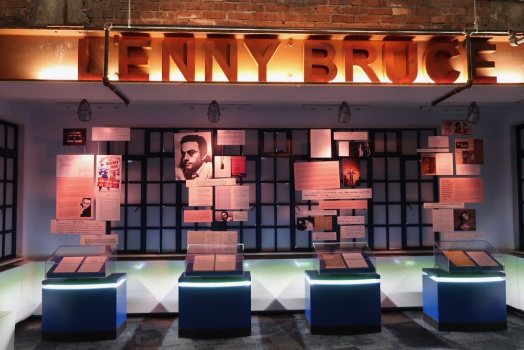 Lenny Bruce Exhibit in Blue Room National Comedy Center Jamestown NY
