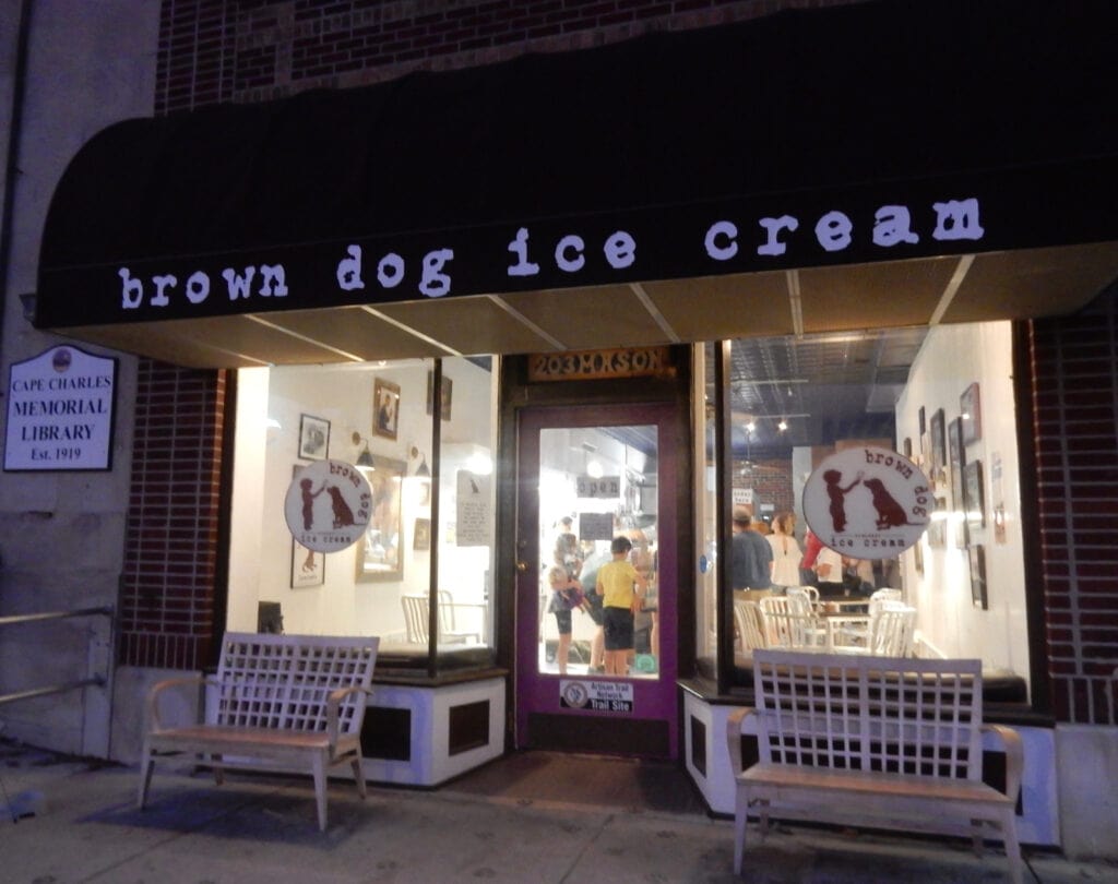 Exterior Brown Dog Ice Cream Shop Cape Charles VA