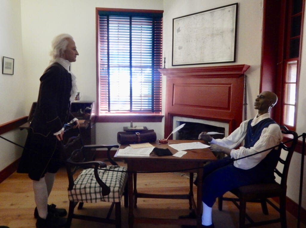 John Dickinson signs contract with Tenant Farmer at Dickinson Plantation Dover DE