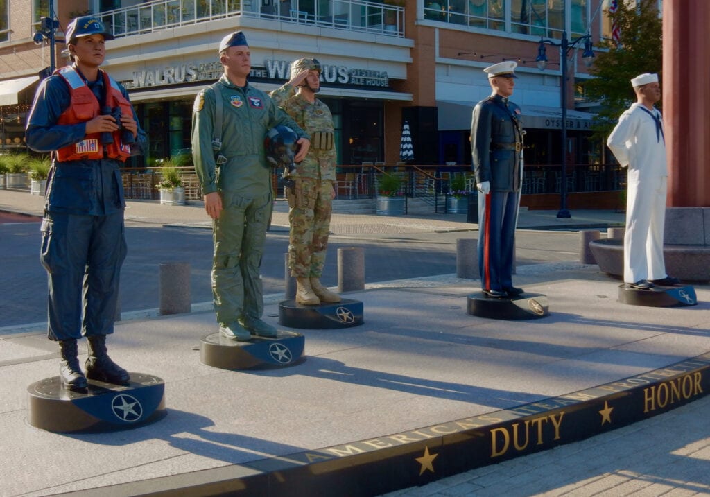 Duty Honor Country sculpture at National Harbor MD
