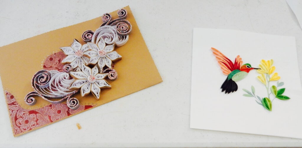  paper quilling examples of flowers and birds