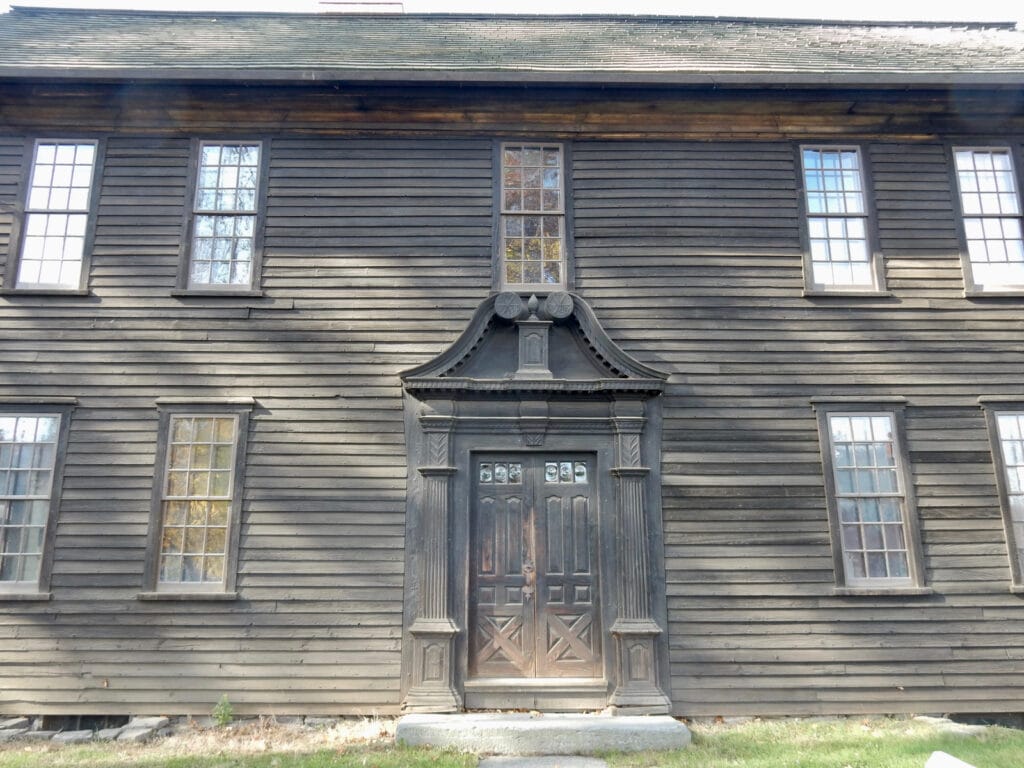 Ashley House Detail of Front Door Historic Deerfield MA