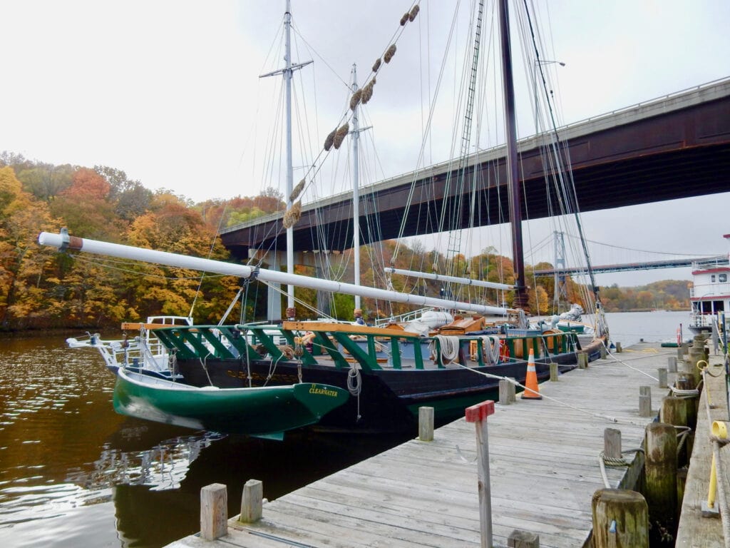 Sloop Clearwater at home berth Kingston NY