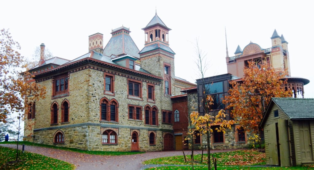 Exterior shot of Olana, home of Frederick Church on the Hudson River