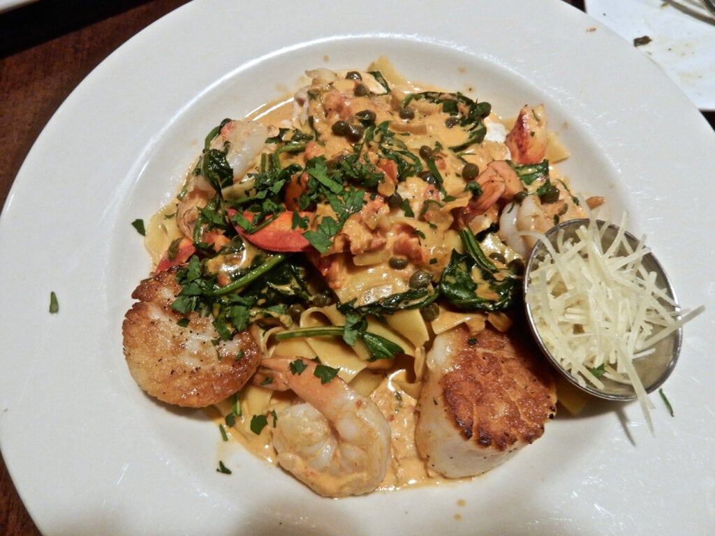 Seafood Pasta Special Champneys Restaurant Deerfield MA