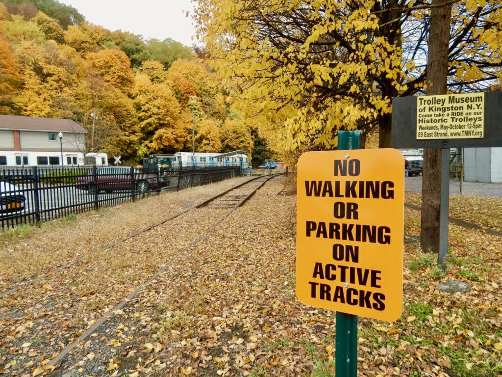 Tracks for Trolley Museum of NY Kingston 