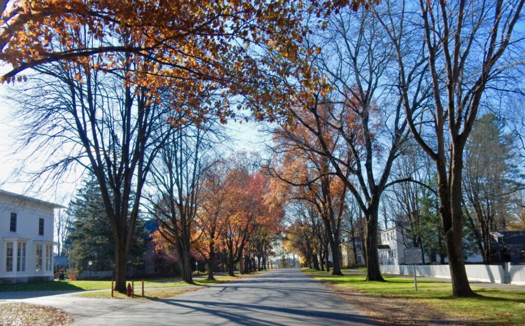 View down Old Main St Deerfield MA