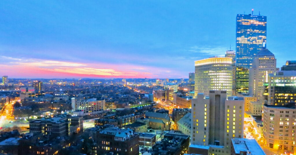 Sunset from Revere Hotel Boston