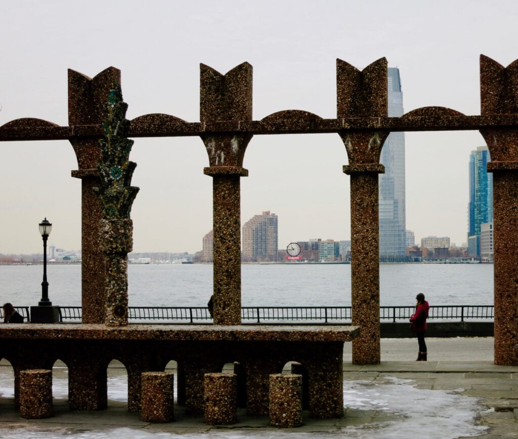 Across from Jersey City on Hudson River Downtown NYC