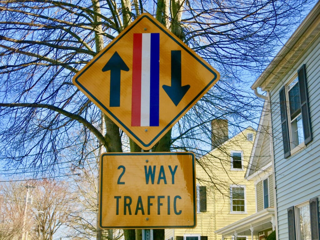 Bristol RI Main Street Sign