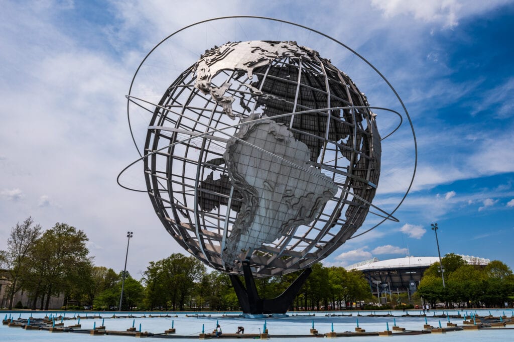 See the Unisphere when visiting Flushing NY