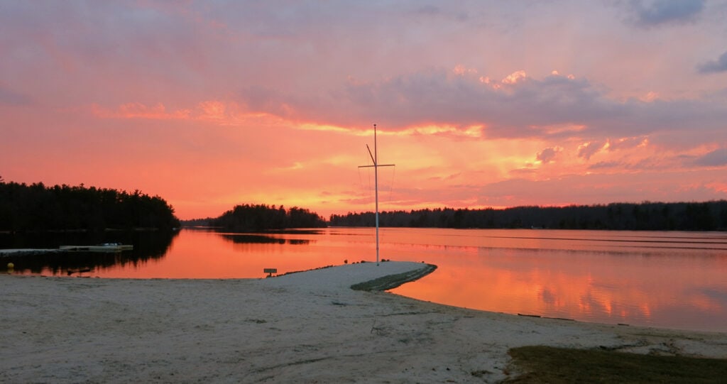 Sunset Over Lake Naomi Poconos PA