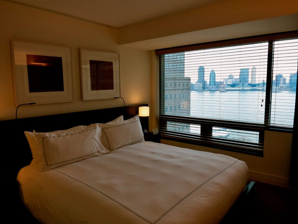 Hudson River View from Conrad Hotel Guest Room NYC