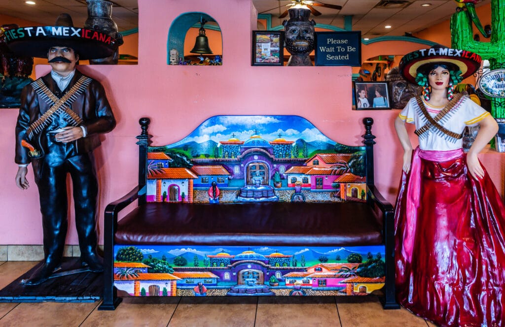 Colorful decor at Fiesta Mexicana Restaurant in Page AZ