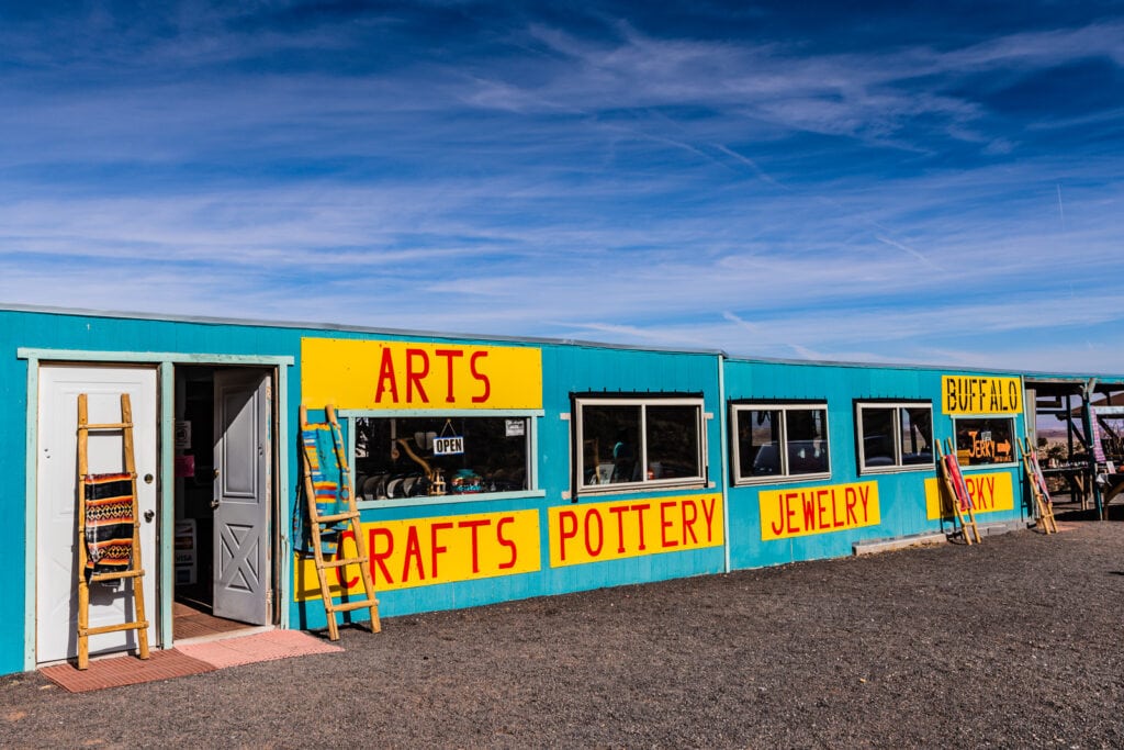 Navajo souvenir stand just outside the Grand Canyon National Park.