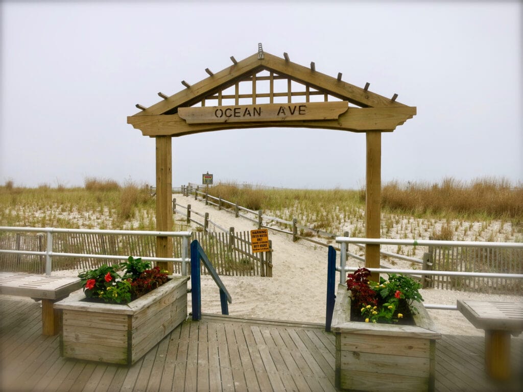 Ocean Ave Beach Entrance Atlantic City NJ