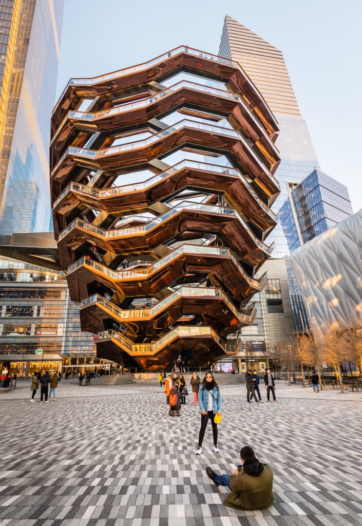 The plaza surrounding The Vessel is a popular spot to photograph portraits.