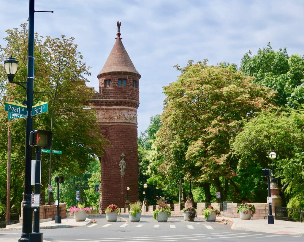 Entrance to Bushnell Park Hartford CT