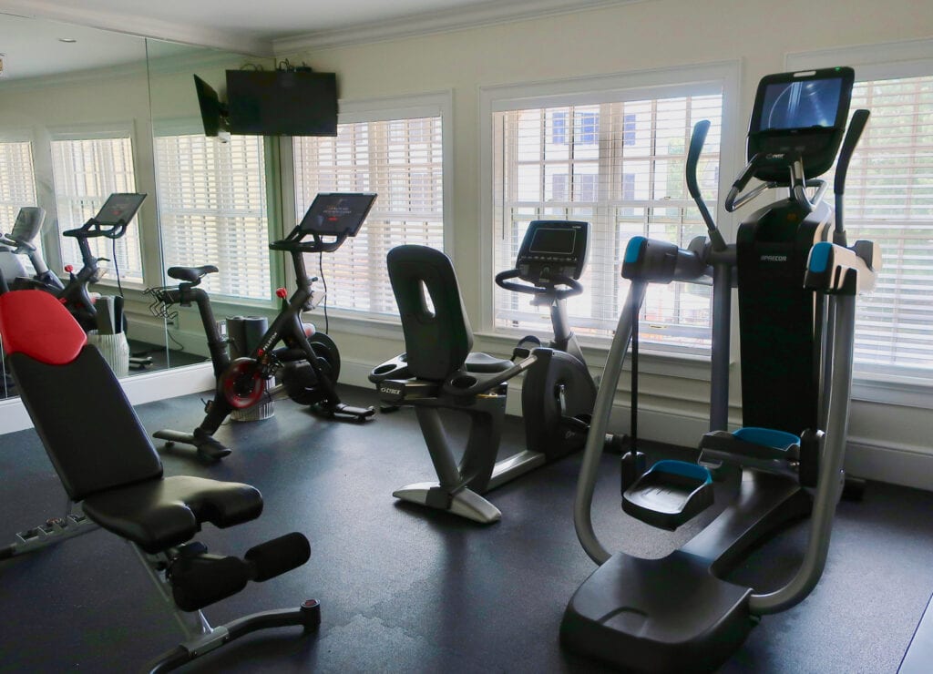 Fitness Room with Pelaton Delamar