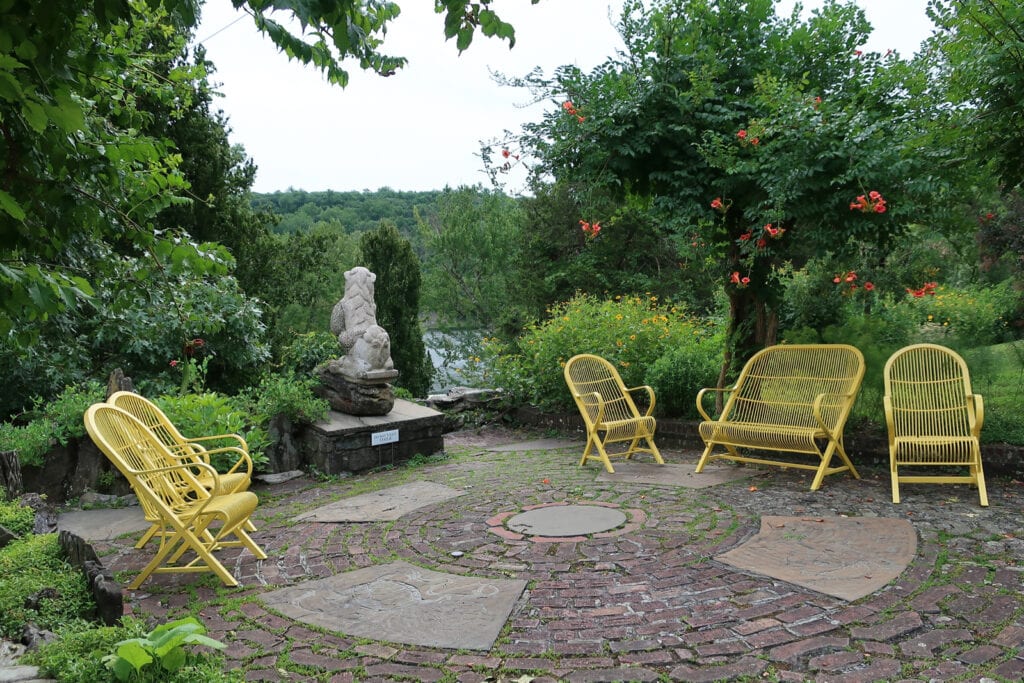 Patio nook Innisfree Gardens Millbrook NY