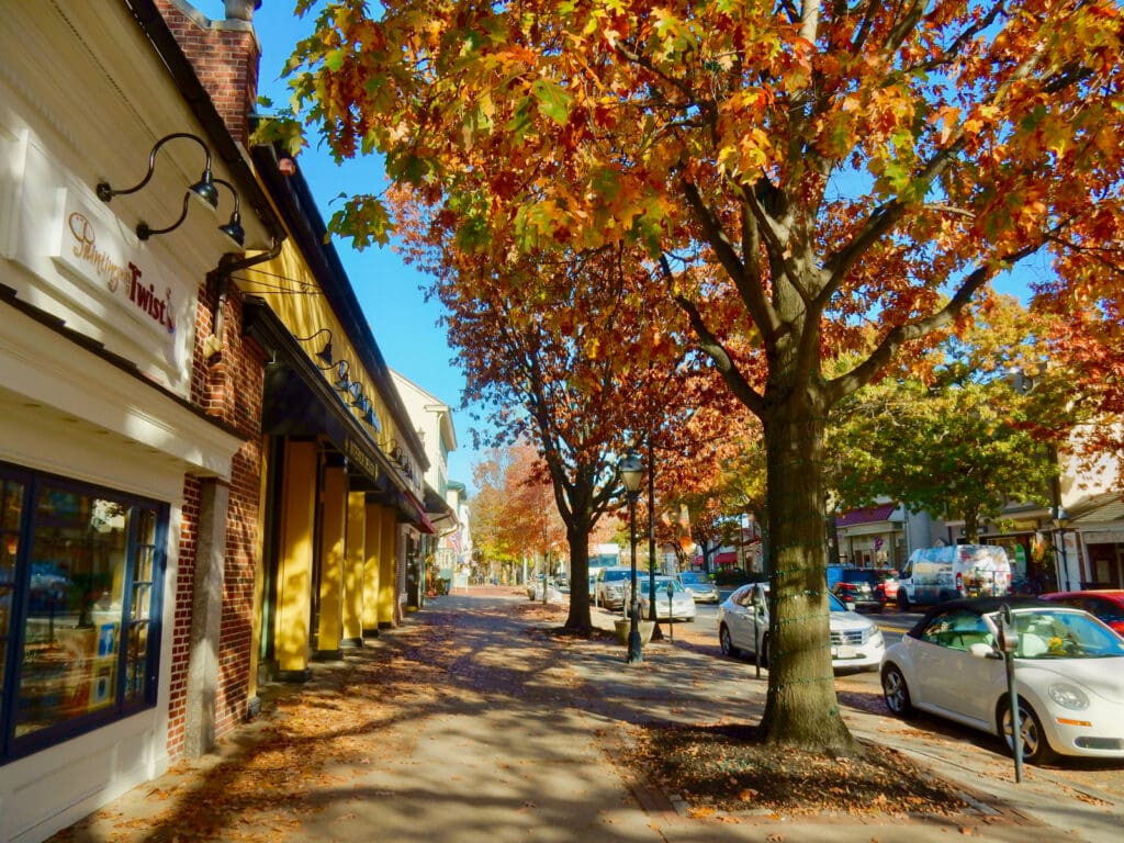 Downtown Haddonfield NJ in Fall