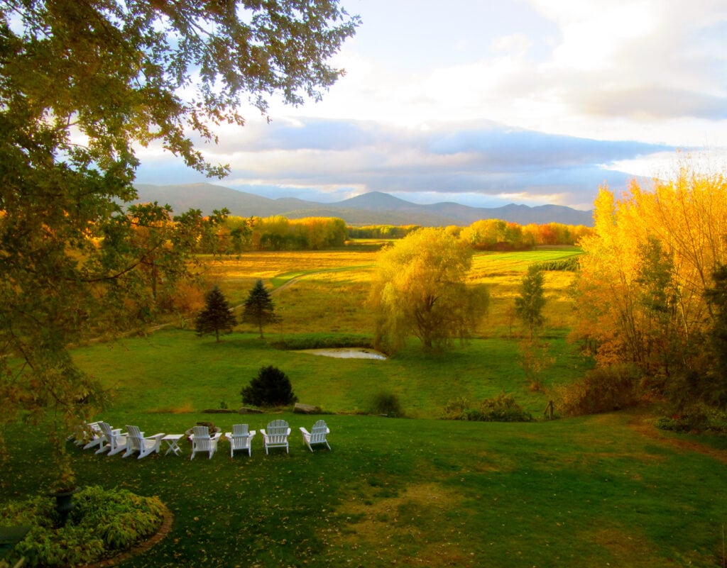 Border of Maine and NH: Fryeburg ME in Fall