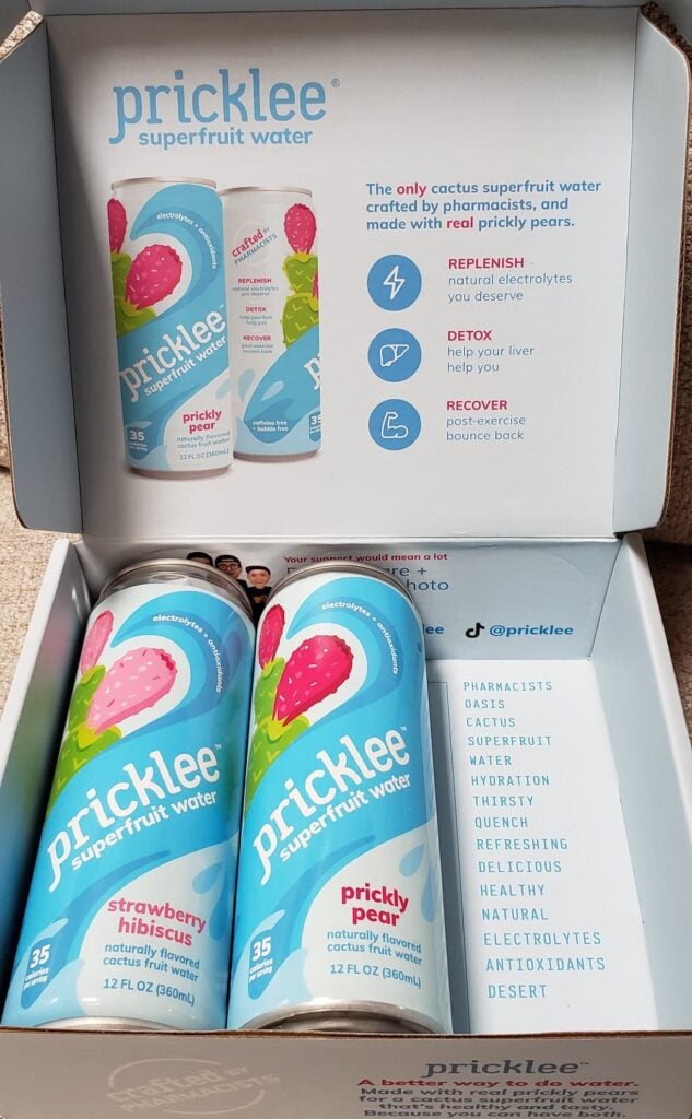 Pricklee Water cans and box