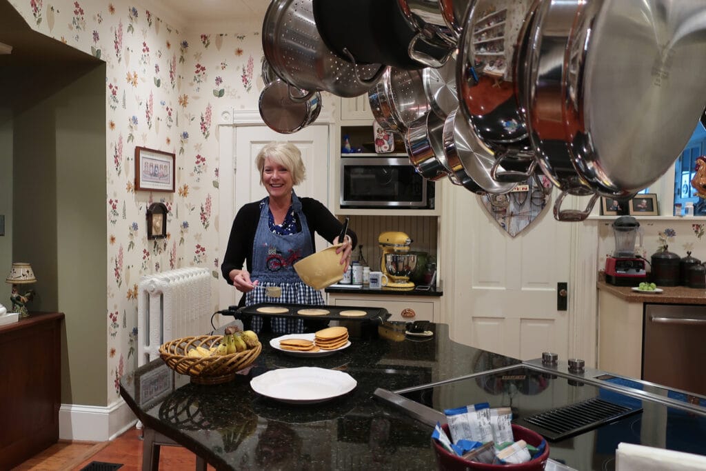 Alice-Muellerweiss-cooking-Hopewell-House-Bike-Bed-Strasburg-VA