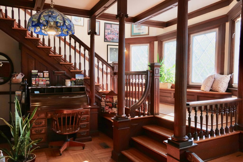 Friendly-City-BnB-foyer-staircase-Harrisonburg-VA