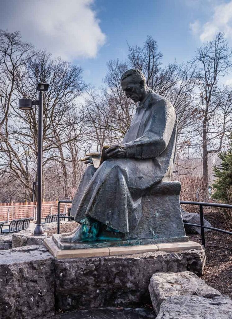 Nikola Tesla Monument in Niagara Falls State Park.